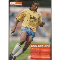 Signed picture of Chris Armstrong the Crystal Palace footballer.